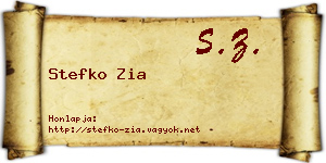 Stefko Zia névjegykártya